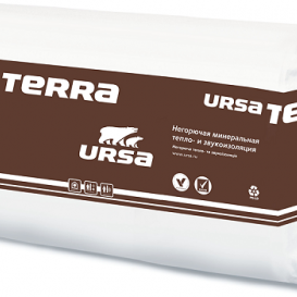 Негорючая минеральная тепло- и звукоизоляция URSA TERRA 37 PN ( (24*1200х610х50) (0.8784 куб.м, 17.566 кв.м)